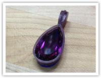 Amethyst with wax Bezel ready for mold work